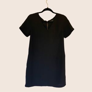 Black V Neck mini dress - LBD size Small